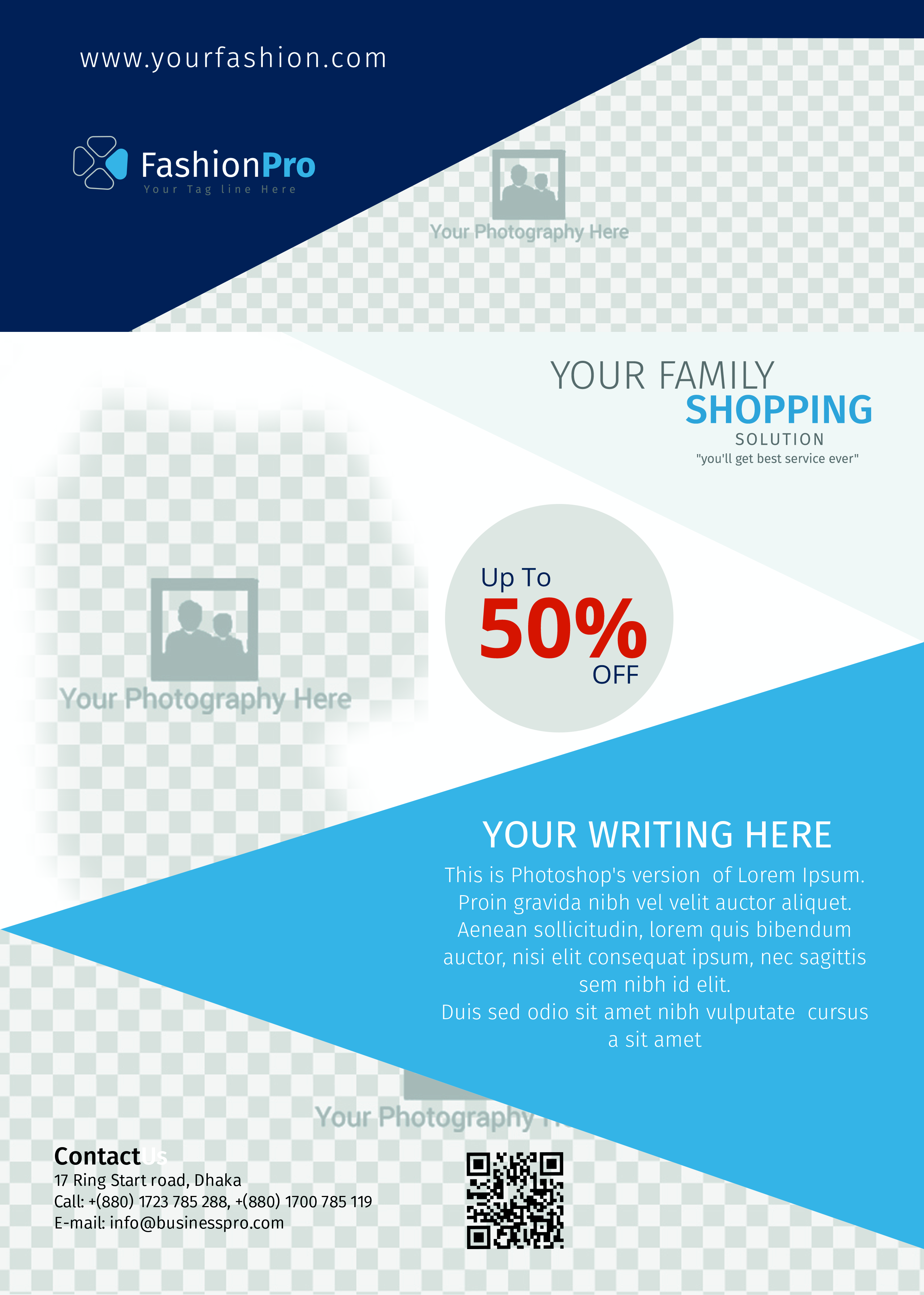 200 corporate flyer template's fashion template displaying information about a discount.