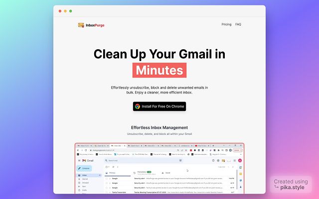 InboxPurge - email spam Cleaner Feature Image