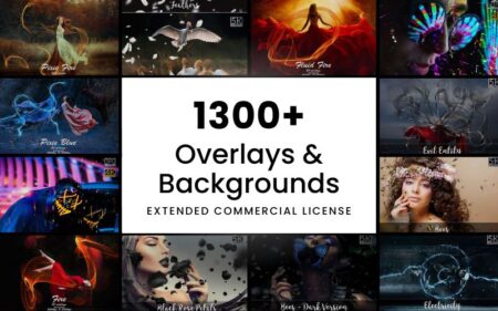 Feature image of 1300+ overlays and backgrounds bundle