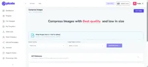 Compress images with Picnie graphic design creator.