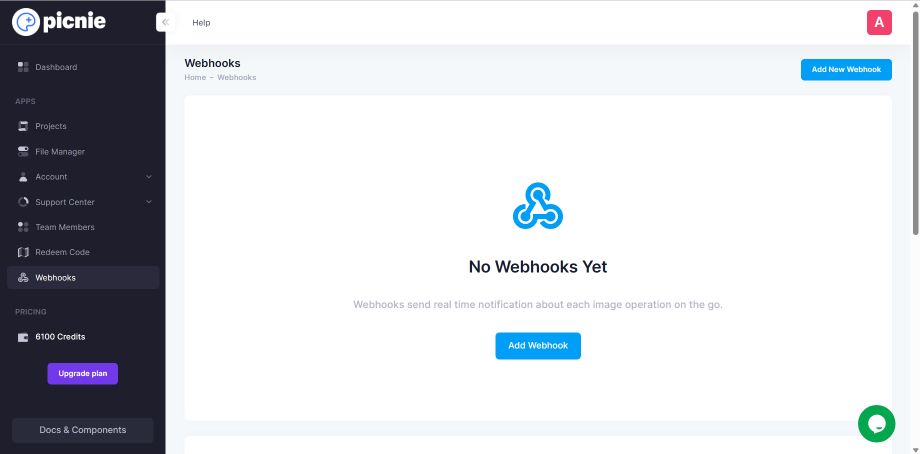 Webhook UI