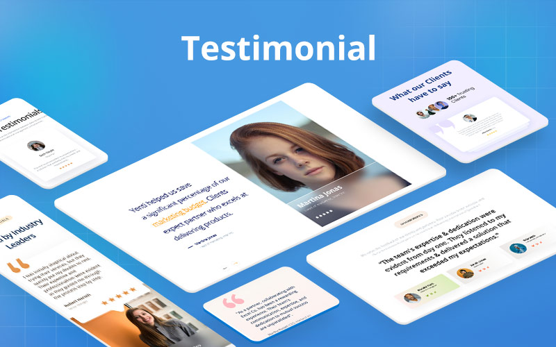 This image is displaying the testimonial component of Figmatia.