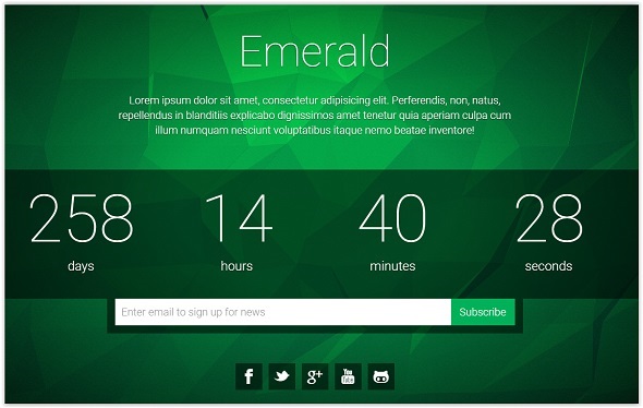 Emerald Coming Soon Template Preview