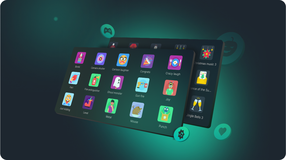 This image displays how you can live stream with amazing soundboard