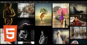 Grid Photo Portfolio Full HTML5 Website Preview