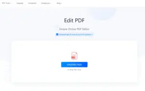 edit pdf user interface in Lightpdf - PDF management solution