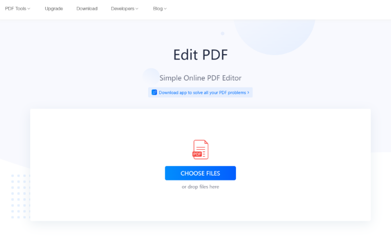 edit pdf user interface in Lightpdf - AI PDF Tools