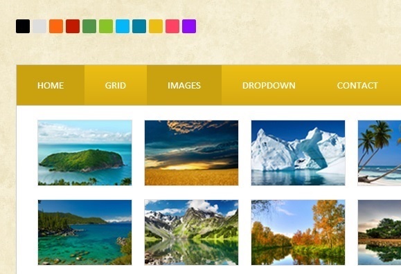 Responsive Mega Menu Preview