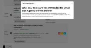 This image is displaying page content summary in Mentionmind