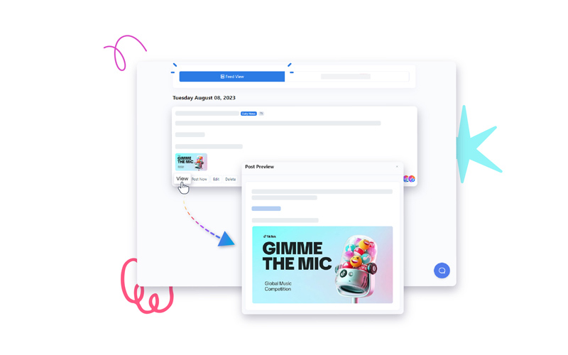This image is dispalying the queue- 2 feature available in this social media automation tool