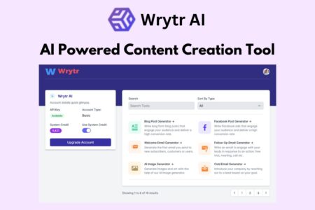 Feature image for wrytr AI - AI powered content creation tool.