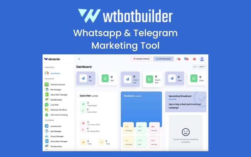 Feature image of WTBotBuilder - WhatsApp and telegram Marketing Tool