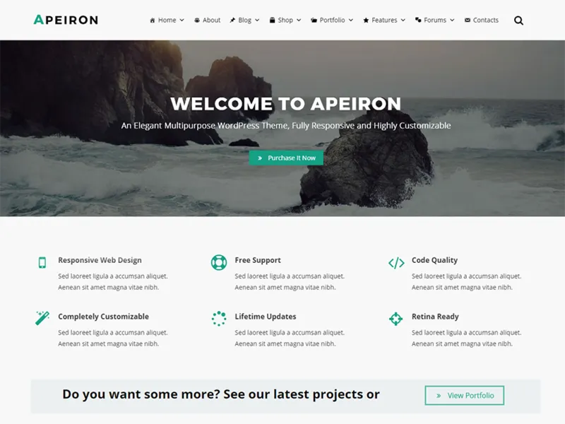 Apeiron - Responsive Multi-Purpose WordPress Theme