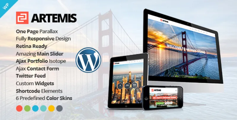 Artemis Responsive One Page Parallax WordPress Theme