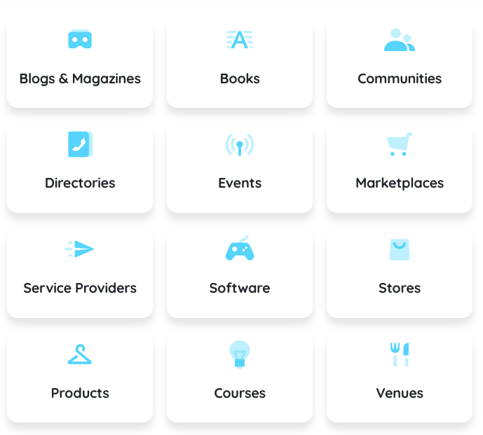Business types in which ViSPR works
