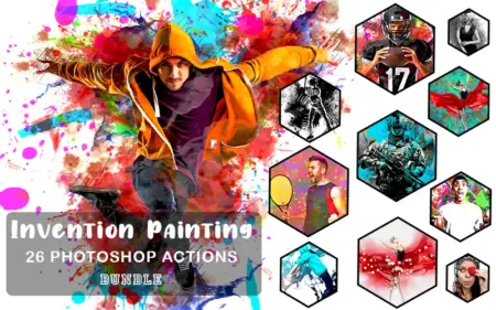 Feature image of Invention painting photoshop actions bundle.