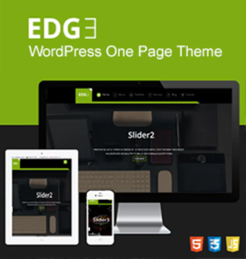 Edge Single Page Responsive Wordpress Theme