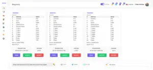 This image is displaying the order dashboard of MOM - ai booking system