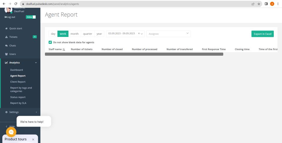 Pulsedesk agent support user interface