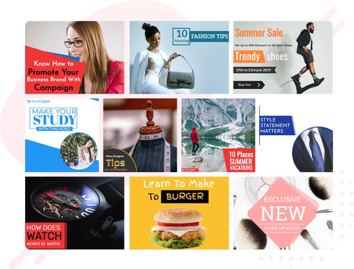 Collage of Youtube Thumbnails Created With Creatrio