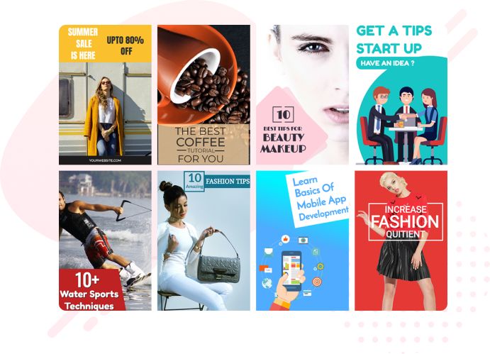 Collage of Pinterest Pins Created With Creatrio