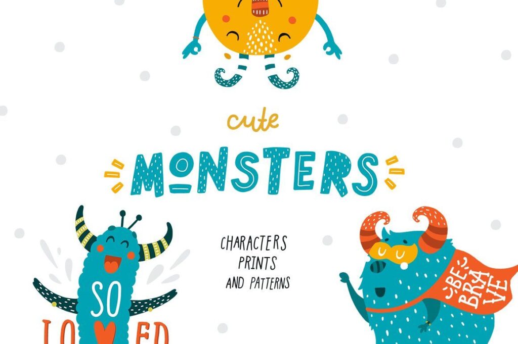 Cute monster illustration