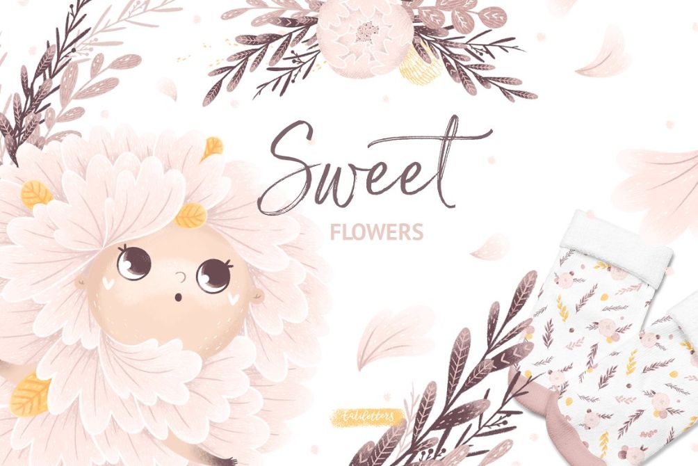 Animated flowers illustrations