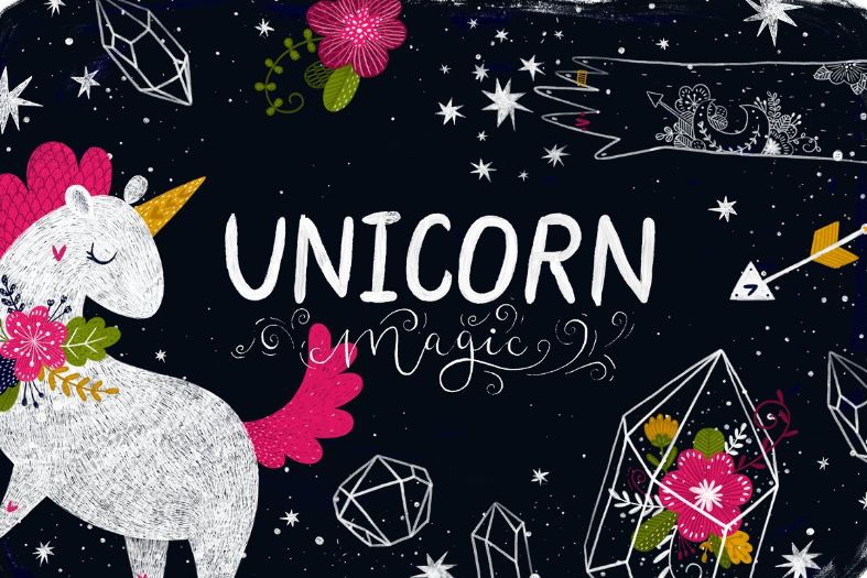 Unicorn magic illustration