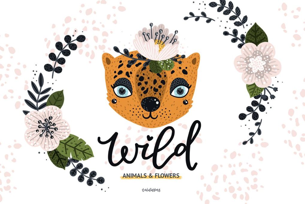 Animated wild animal illustration