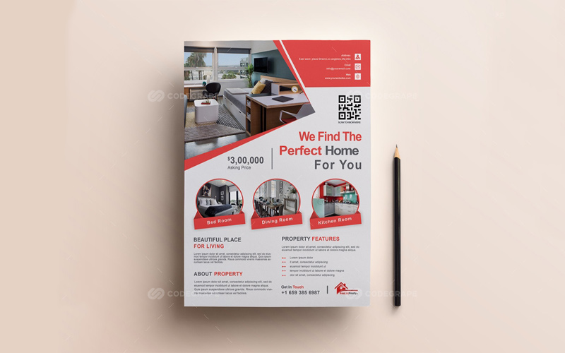 Real estate flyer template preview