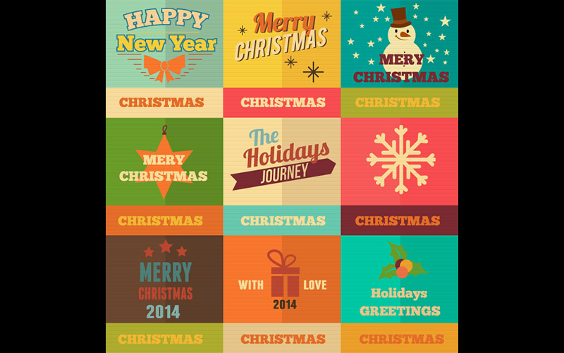 Merry Christmas text overlays preview