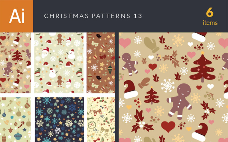 Christmas pattern vector preview
