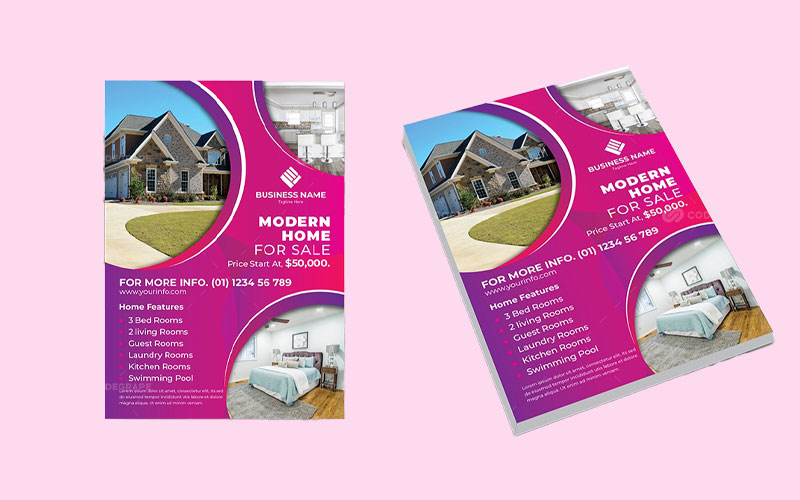 Real estate flyer template preview