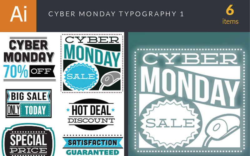Cyber Monday typography preview