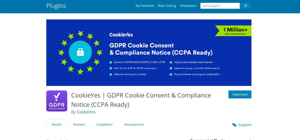 CookieYes GDPR Cookie Consent feature image