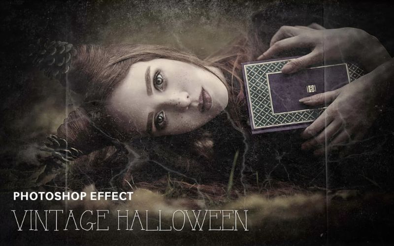 vintage Halloween photoshop effect cover image