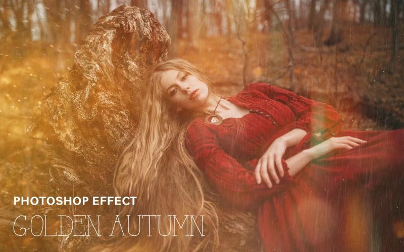 Golden Autumn photoshop effect cover image