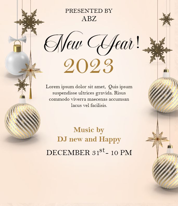 New Year Party Invitation Flyer