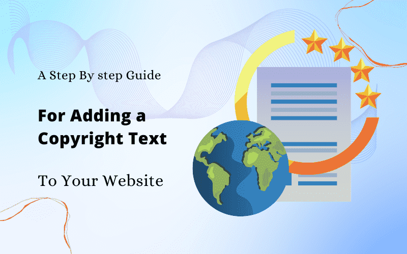 How to add copywrite text to you website - blog feature image