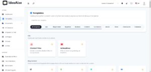 Templates in IdeaAize