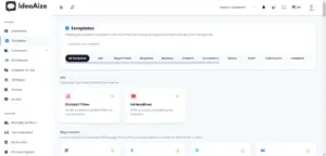 Templates in IdeaAize
