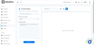 AI code generator feature IdeaAize