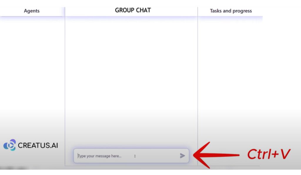 Group Chat user interface of Autonomous Multi AI Agents