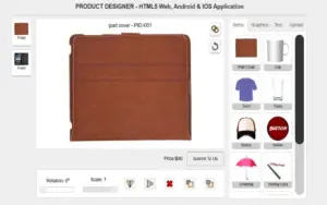 Item user interface of online design tool - Best software to create t-shirt design