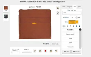Text Feature of online design Tool