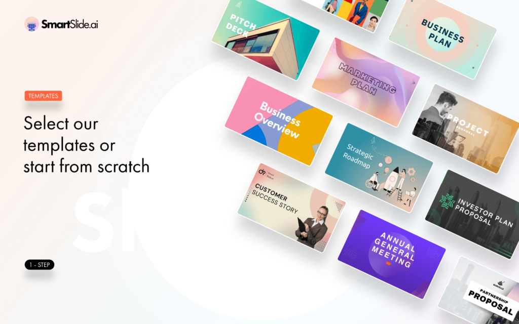 different types of templates available in SmartSlide