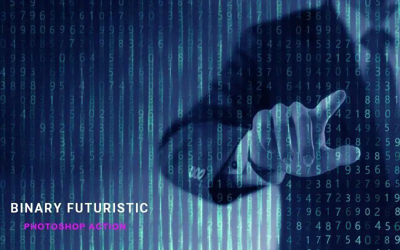 Binary Futuristic Photoshop Action - elegant photoshop actions