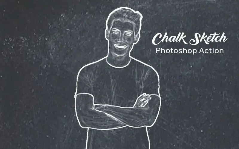 Chalk sketch photoshop action - elegant photoshop actions