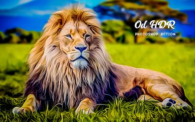 Oild HDR photoshop action - digital oil painting action photoshop
