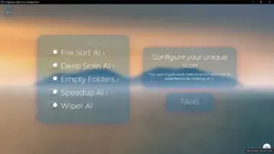 Configure and scan UI